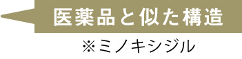 医薬品と似た構造 ※ミノキシジル